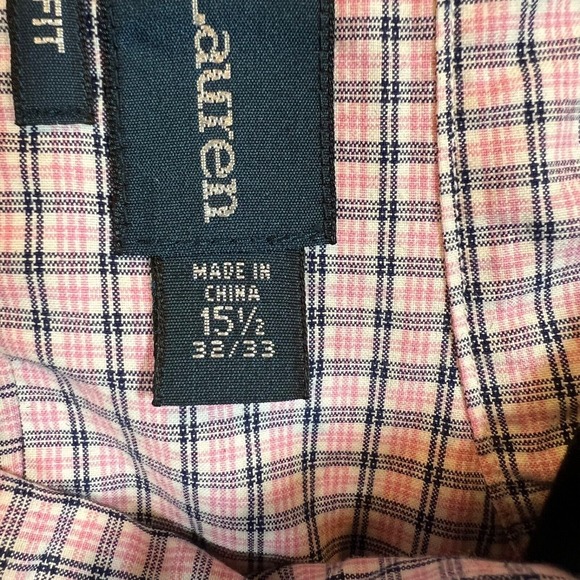 Ralph Lauren Shirt Mens Size 15-32 Purple Striped Long Sleeve Button‎ Up - Picture 9 of 12